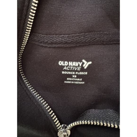 Old Navy Active Black Bounce Fleece 1/4 Zip Cropped Pullover Sweatshirt Size XS - Picture 6 of 7